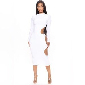 Fashion Nova “Rocking Body” Cut Out Midi Dress